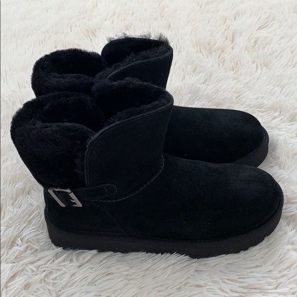 Brand new ugg karel black shearling boot US sz 8 - Picture 2 of 6